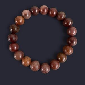 Strawberry Quartz Gemstone Bead Bracelet 10mm